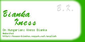 bianka kness business card